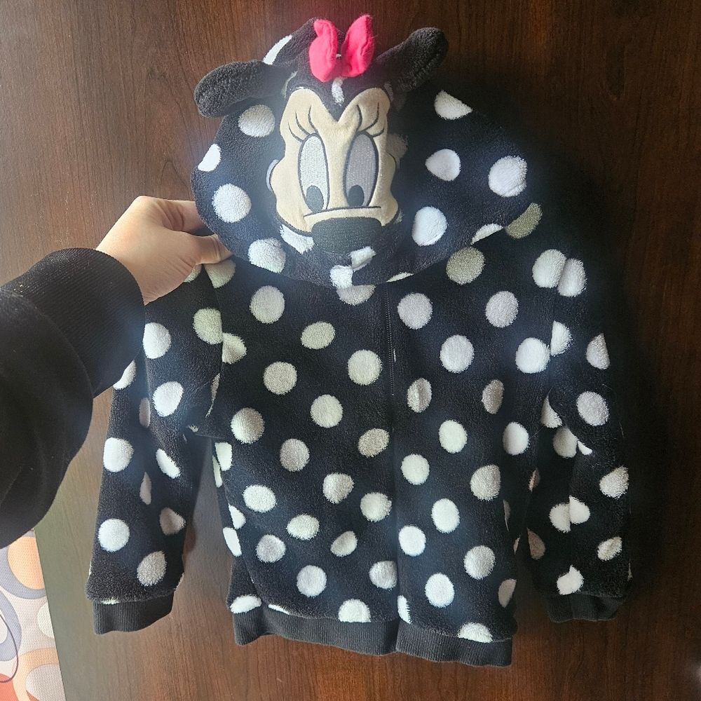 Disney Minnie Mouse Black and White Polka Dot Jacket Size 18 to 24 Months